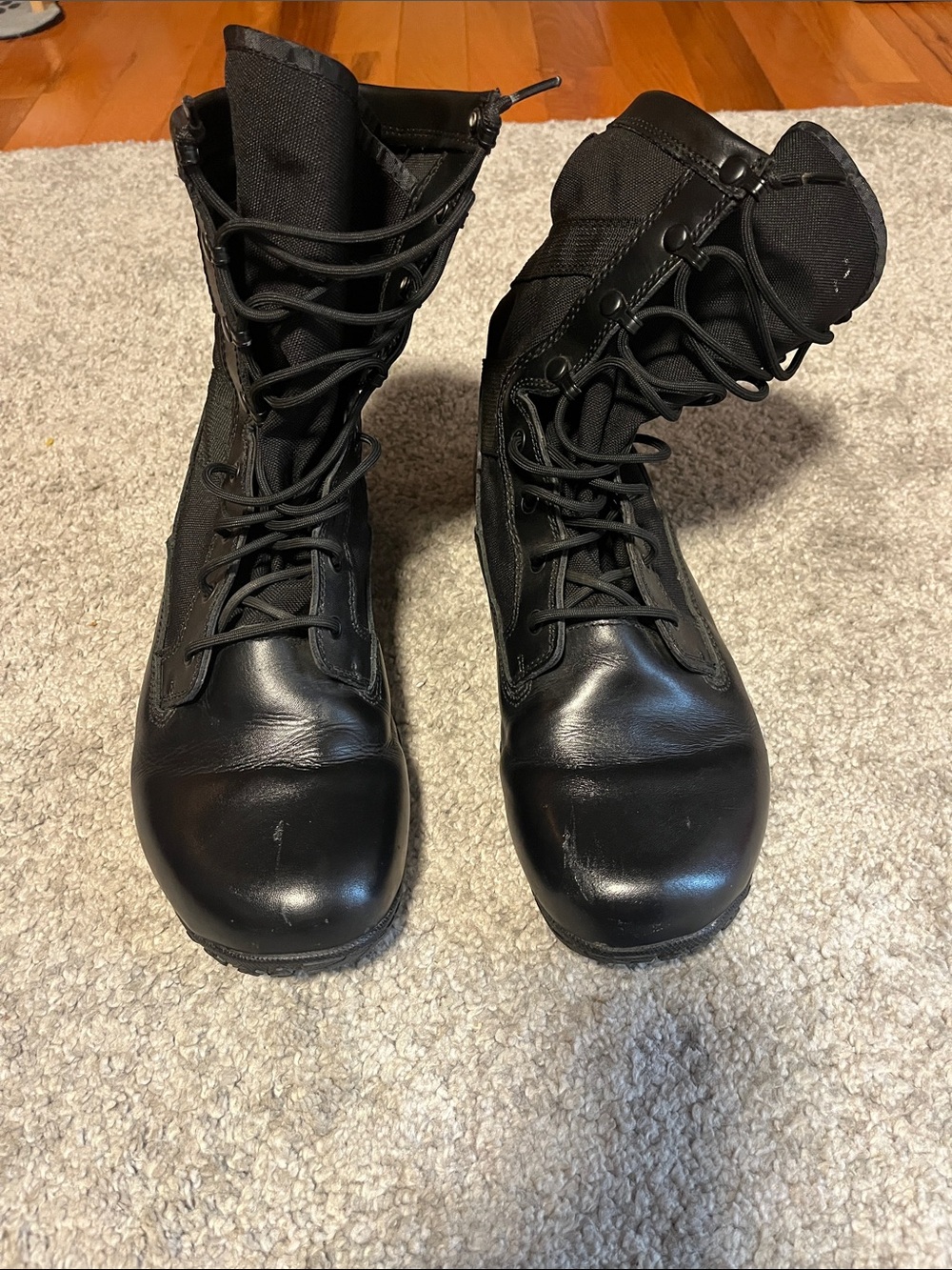 Black Tactical Lace-Up Combat Boots